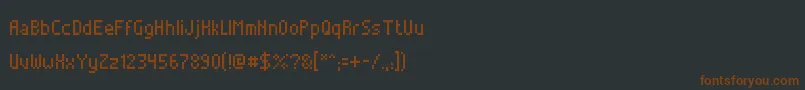 Fonte AlterebroPixelFont – fontes marrons em um fundo preto