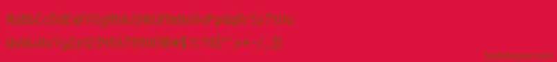 Police AlterebroPixelFont – polices brunes sur fond rouge