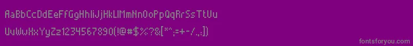 AlterebroPixelFont Font – Gray Fonts on Purple Background