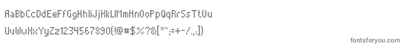 Fonte AlterebroPixelFont – fontes cinzas em um fundo branco