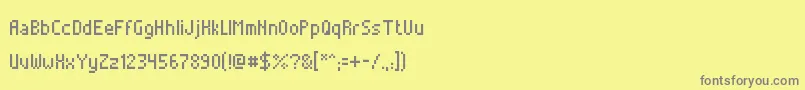 Czcionka AlterebroPixelFont – szare czcionki na żółtym tle