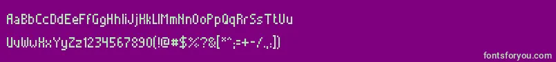 Шрифт AlterebroPixelFont – зелёные шрифты на фиолетовом фоне
