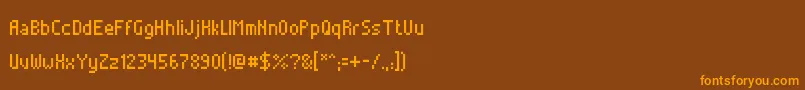 fuente AlterebroPixelFont – Fuentes Naranjas Sobre Fondo Marrón