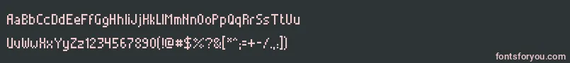 Fonte AlterebroPixelFont – fontes rosa em um fundo preto