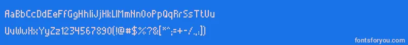 Fonte AlterebroPixelFont – fontes rosa em um fundo azul