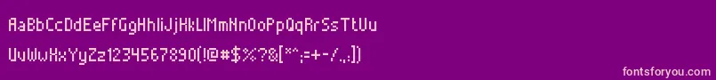 Fonte AlterebroPixelFont – fontes rosa em um fundo violeta