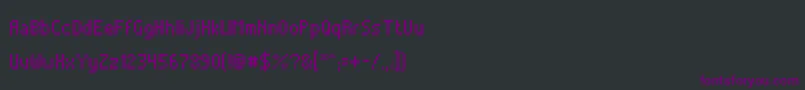 Czcionka AlterebroPixelFont – fioletowe czcionki na czarnym tle