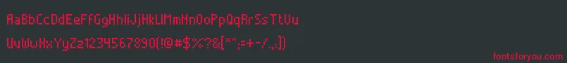 Шрифт AlterebroPixelFont – красные шрифты на чёрном фоне