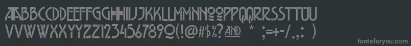 Więcej informacji o czcionce Belladonastencil Czcionka Belladonastencil – szare czcionki na czarnym tle