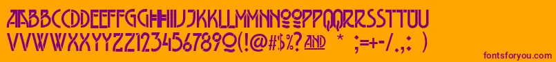 Belladonastencil Font – Purple Fonts on Orange Background