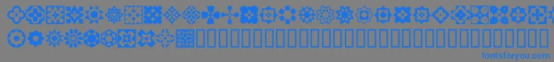 ItalianMosaicOrnaments-Schriftart – Blaue Schriften auf grauem Hintergrund