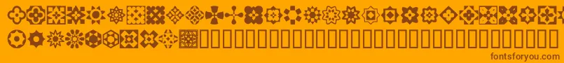 ItalianMosaicOrnaments Font – Brown Fonts on Orange Background
