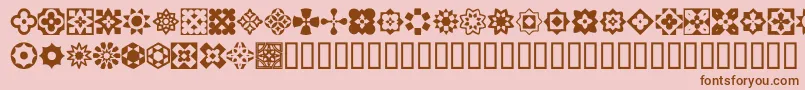 ItalianMosaicOrnaments Font – Brown Fonts on Pink Background