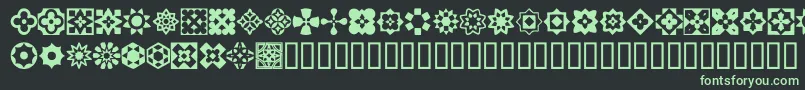 ItalianMosaicOrnaments Font – Green Fonts on Black Background