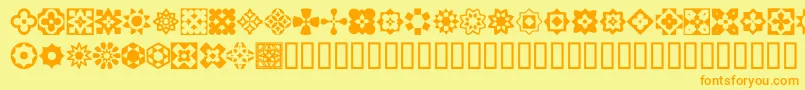 Шрифт ItalianMosaicOrnaments – оранжевые шрифты на жёлтом фоне
