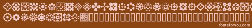 ItalianMosaicOrnaments Font – Pink Fonts on Brown Background