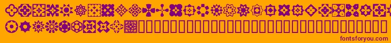 fuente ItalianMosaicOrnaments – Fuentes Moradas Sobre Fondo Naranja