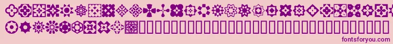 ItalianMosaicOrnaments-Schriftart – Violette Schriften auf rosa Hintergrund
