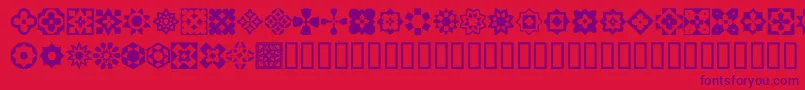 ItalianMosaicOrnaments Font – Purple Fonts on Red Background