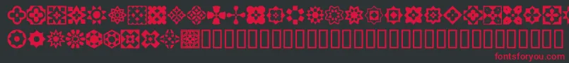 ItalianMosaicOrnaments Font – Red Fonts on Black Background
