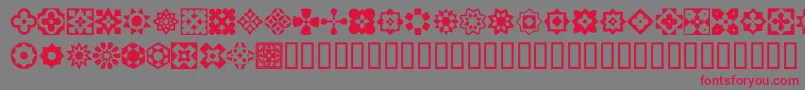 ItalianMosaicOrnaments-Schriftart – Rote Schriften auf grauem Hintergrund