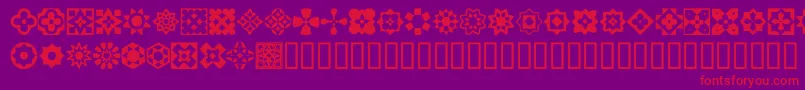 ItalianMosaicOrnaments-Schriftart – Rote Schriften auf violettem Hintergrund