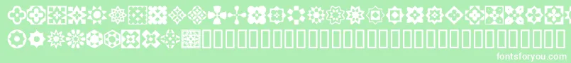 フォントItalianMosaicOrnaments – 緑の背景に白い文字