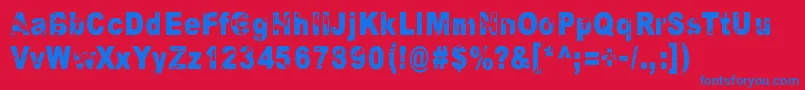 TheUniverseInANutshell Font – Blue Fonts on Red Background