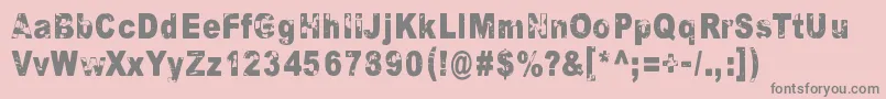 TheUniverseInANutshell Font – Gray Fonts on Pink Background