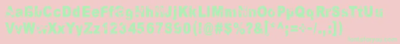 TheUniverseInANutshell Font – Green Fonts on Pink Background