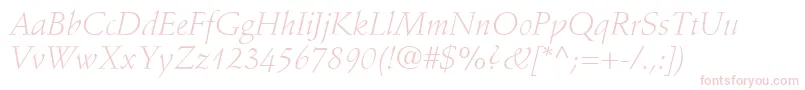fuente StempelSchneidlerLtLightItalic – Fuentes Rosadas Sobre Fondo Blanco