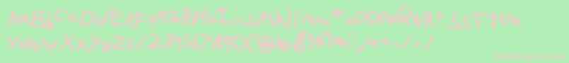 Cartoonfont Font – Pink Fonts on Green Background