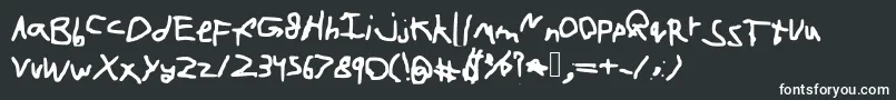 フォントCartoonfont – 黒い背景に白い文字