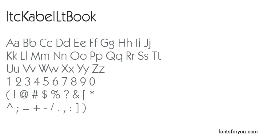 Fuente ItcKabelLtBook - alfabeto, números, caracteres especiales
