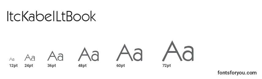 ItcKabelLtBook Font Sizes