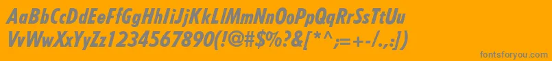 TremoloItalic Font – Gray Fonts on Orange Background