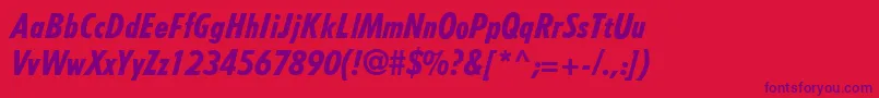 TremoloItalic Font – Purple Fonts on Red Background
