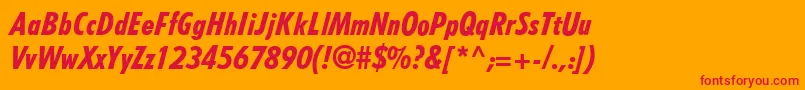 fuente TremoloItalic – Fuentes Rojas Sobre Fondo Naranja