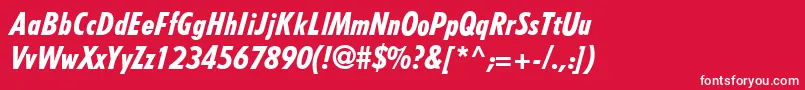 Шрифт TremoloItalic – белые шрифты на красном фоне