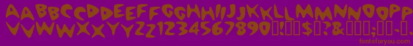 Cheapmot Font – Brown Fonts on Purple Background