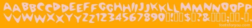 Cheapmot Font – Pink Fonts on Orange Background