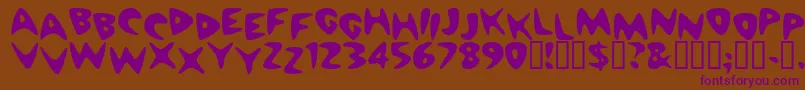 Cheapmot Font – Purple Fonts on Brown Background