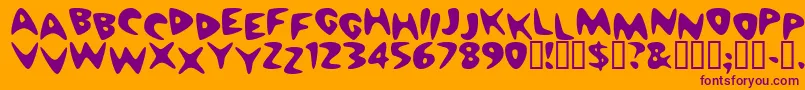 Cheapmot Font – Purple Fonts on Orange Background