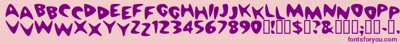 Cheapmot Font – Purple Fonts on Pink Background