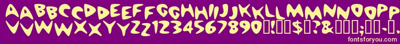 Cheapmot Font – Yellow Fonts on Purple Background