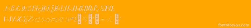 SalvatstudyRegular-Schriftart – Rosa Schriften auf orangefarbenem Hintergrund