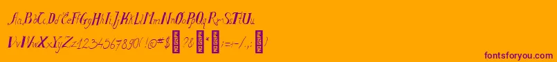 SalvatstudyRegular Font – Purple Fonts on Orange Background