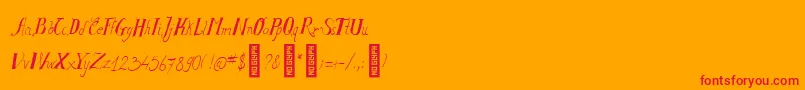 SalvatstudyRegular Font – Red Fonts on Orange Background