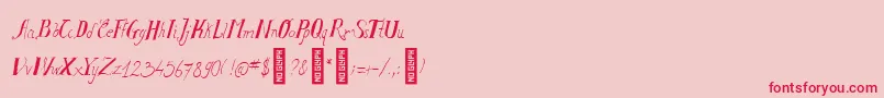 SalvatstudyRegular Font – Red Fonts on Pink Background