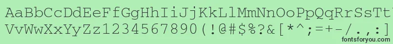 Courierisoctt Font – Black Fonts on Green Background